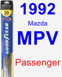 Passenger Wiper Blade for 1992 Mazda MPV - Hybrid