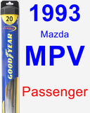 Passenger Wiper Blade for 1993 Mazda MPV - Hybrid