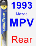 Rear Wiper Blade for 1993 Mazda MPV - Hybrid