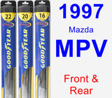 Front & Rear Wiper Blade Pack for 1997 Mazda MPV - Hybrid