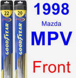 Front Wiper Blade Pack for 1998 Mazda MPV - Hybrid