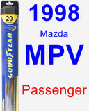 Passenger Wiper Blade for 1998 Mazda MPV - Hybrid