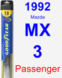 Passenger Wiper Blade for 1992 Mazda MX-3 - Hybrid