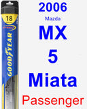 Passenger Wiper Blade for 2006 Mazda MX-5 Miata - Hybrid