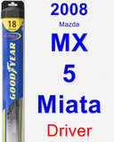 Driver Wiper Blade for 2008 Mazda MX-5 Miata - Hybrid