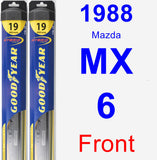 Front Wiper Blade Pack for 1988 Mazda MX-6 - Hybrid