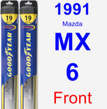 Front Wiper Blade Pack for 1991 Mazda MX-6 - Hybrid