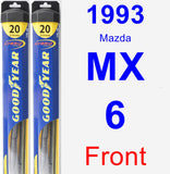 Front Wiper Blade Pack for 1993 Mazda MX-6 - Hybrid