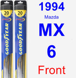 Front Wiper Blade Pack for 1994 Mazda MX-6 - Hybrid