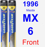 Front Wiper Blade Pack for 1996 Mazda MX-6 - Hybrid