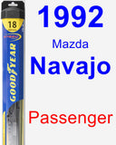 Passenger Wiper Blade for 1992 Mazda Navajo - Hybrid