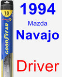 Driver Wiper Blade for 1994 Mazda Navajo - Hybrid