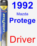 Driver Wiper Blade for 1992 Mazda Protege - Hybrid