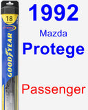 Passenger Wiper Blade for 1992 Mazda Protege - Hybrid