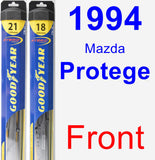 Front Wiper Blade Pack for 1994 Mazda Protege - Hybrid