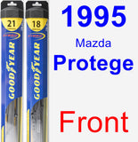 Front Wiper Blade Pack for 1995 Mazda Protege - Hybrid