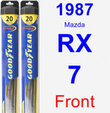 Front Wiper Blade Pack for 1987 Mazda RX-7 - Hybrid