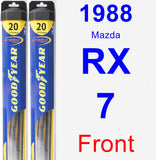 Front Wiper Blade Pack for 1988 Mazda RX-7 - Hybrid