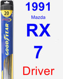 Driver Wiper Blade for 1991 Mazda RX-7 - Hybrid