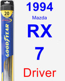 Driver Wiper Blade for 1994 Mazda RX-7 - Hybrid