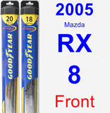 Front Wiper Blade Pack for 2005 Mazda RX-8 - Hybrid