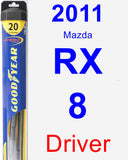 Driver Wiper Blade for 2011 Mazda RX-8 - Hybrid