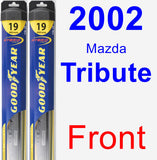 Front Wiper Blade Pack for 2002 Mazda Tribute - Hybrid