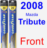 Front Wiper Blade Pack for 2008 Mazda Tribute - Hybrid