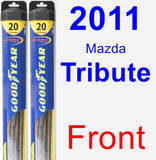 Front Wiper Blade Pack for 2011 Mazda Tribute - Hybrid