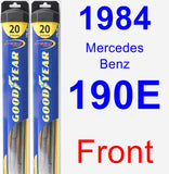 Front Wiper Blade Pack for 1984 Mercedes-Benz 190E - Hybrid