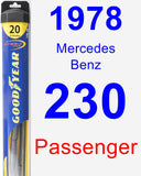 Passenger Wiper Blade for 1978 Mercedes-Benz 230 - Hybrid