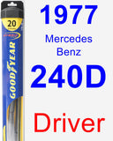 Driver Wiper Blade for 1977 Mercedes-Benz 240D - Hybrid