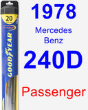 Passenger Wiper Blade for 1978 Mercedes-Benz 240D - Hybrid