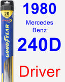 Driver Wiper Blade for 1980 Mercedes-Benz 240D - Hybrid