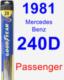 Passenger Wiper Blade for 1981 Mercedes-Benz 240D - Hybrid