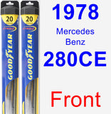 Front Wiper Blade Pack for 1978 Mercedes-Benz 280CE - Hybrid