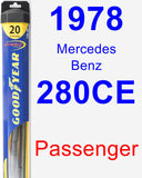 Passenger Wiper Blade for 1978 Mercedes-Benz 280CE - Hybrid