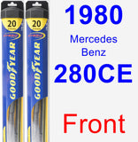 Front Wiper Blade Pack for 1980 Mercedes-Benz 280CE - Hybrid