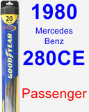 Passenger Wiper Blade for 1980 Mercedes-Benz 280CE - Hybrid