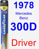 Driver Wiper Blade for 1978 Mercedes-Benz 300D - Hybrid