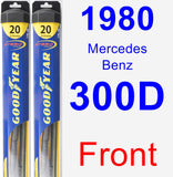 Front Wiper Blade Pack for 1980 Mercedes-Benz 300D - Hybrid