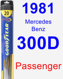 Passenger Wiper Blade for 1981 Mercedes-Benz 300D - Hybrid