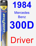 Driver Wiper Blade for 1984 Mercedes-Benz 300D - Hybrid