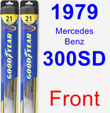 Front Wiper Blade Pack for 1979 Mercedes-Benz 300SD - Hybrid