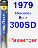 Passenger Wiper Blade for 1979 Mercedes-Benz 300SD - Hybrid