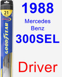 Driver Wiper Blade for 1988 Mercedes-Benz 300SEL - Hybrid