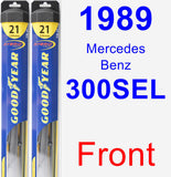 Front Wiper Blade Pack for 1989 Mercedes-Benz 300SEL - Hybrid