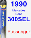 Passenger Wiper Blade for 1990 Mercedes-Benz 300SEL - Hybrid