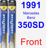 Front Wiper Blade Pack for 1991 Mercedes-Benz 350SD - Hybrid