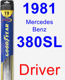 Driver Wiper Blade for 1981 Mercedes-Benz 380SL - Hybrid